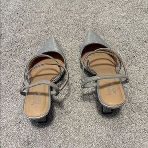 Lauren Ralph Lauren Silver Strappy Heels